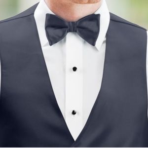 Solid NAVY BOW TIE pre tied